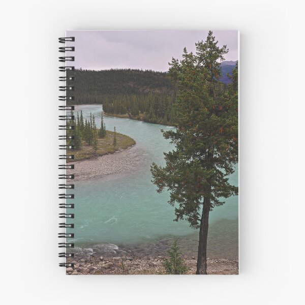 Item preview, Northern Forest Turquoise River Bend with Pine Tree designed and sold by outdoorstudio.