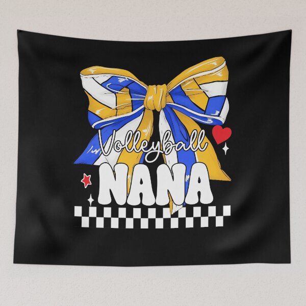 Item preview, Volleyball Nana Bow Team Colors Graphic designed and sold by TinaMDedrick.