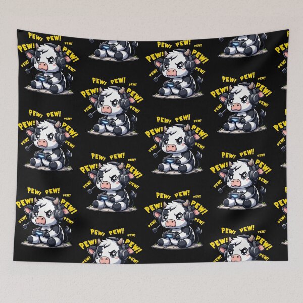 Item preview, Funny Cow Gamer Videogame Pew Gaming Zoo Boys Girls Kids designed and sold by rafaeltto.