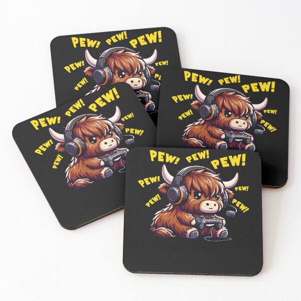 Item preview, Funny Highland Cow Gamer Videogame Pew Gaming Zoo Boys Girls Kids designed and sold by rafaeltto.
