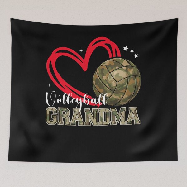 Item preview, Volleyball Grandma Camo Heart Graphic designed and sold by TinaMDedrick.