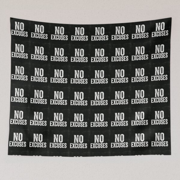 Item preview, No Excuses Minimalist Motivation Typography Design designed and sold by DarioTactical.