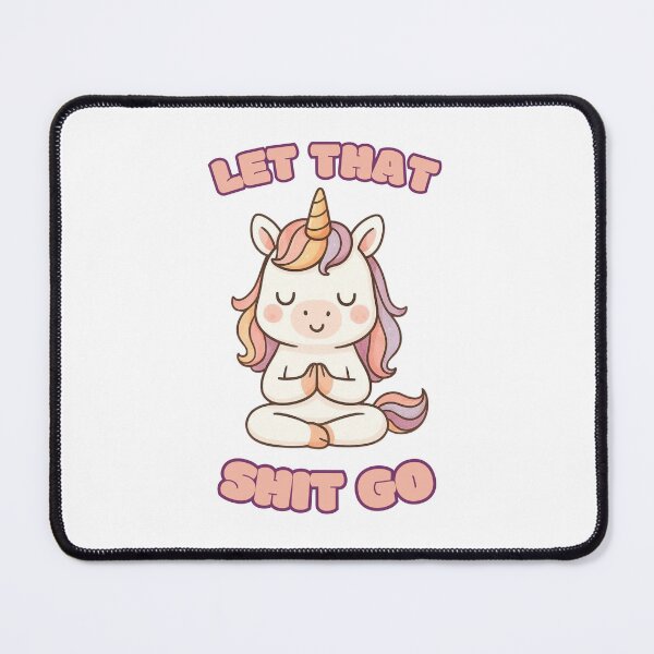 Item preview, Zen Unicorn: Let That Shit Go - Meditation and Mindfulness Art designed and sold by CosmicCutouts.