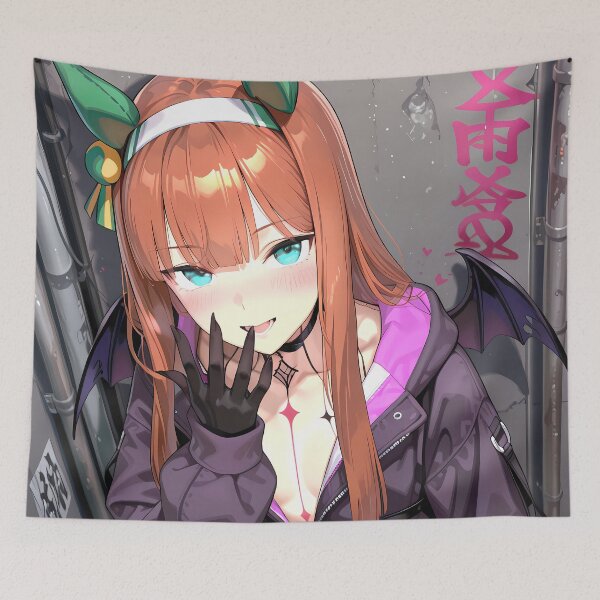 Item preview, Silence Suzuka Uma Musume Neon Gothic Alley Mood designed and sold by TanglenRabbit.