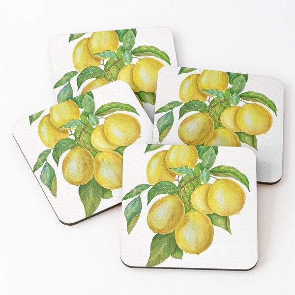Item preview, Hand-Painted Lemon Branch in Watercolor designed and sold by GGArtkalaa.