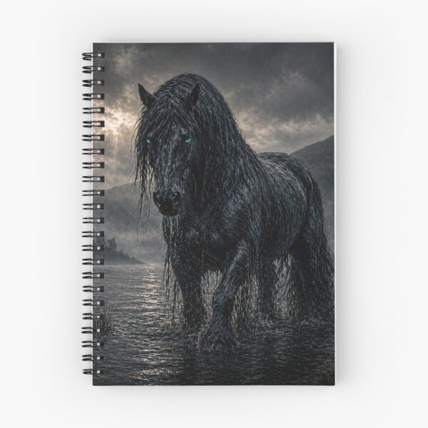 Item preview, Kelpie Cryptid Water Horse Lake Monster Artwork designed and sold by The Dark Files.