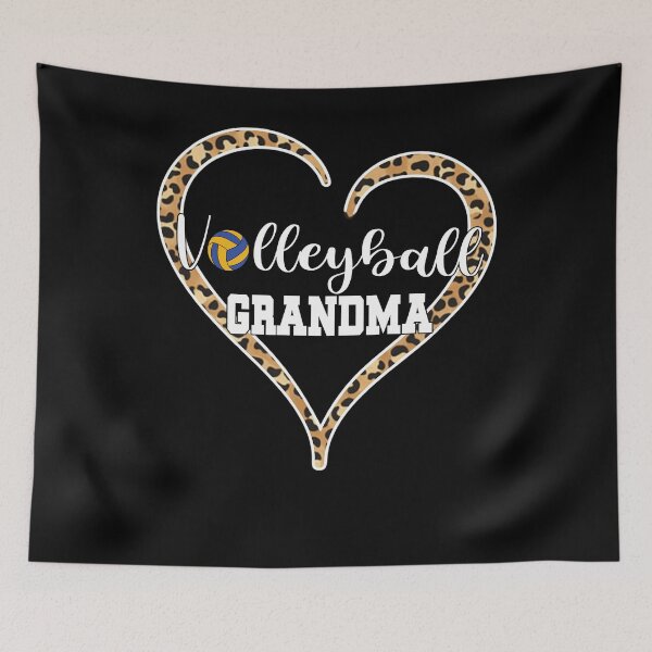 Item preview, Volleyball Grandma Leopard Heart Graphic designed and sold by TinaMDedrick.