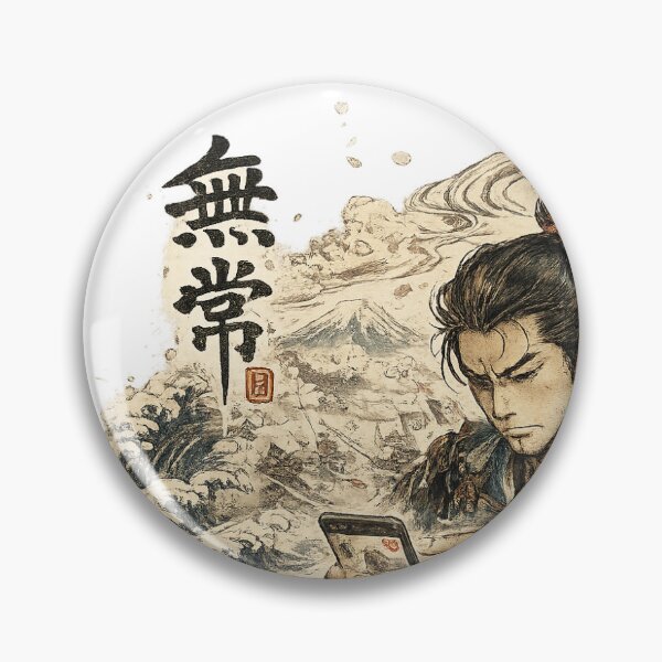 Item preview, Samurai Distraction – Impermanence in the Digital Age designed and sold by #kingMAMECRAFT.
