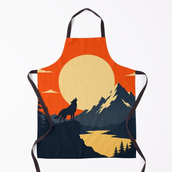 Item preview, Howling Wolf Sunset Silhouette Minimal designed and sold by Creative_Canvas.