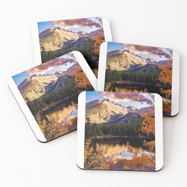 Item preview, Golden Autumn Reflection – Mountain Lake Sunset Landscape designed and sold by EACS Photo.