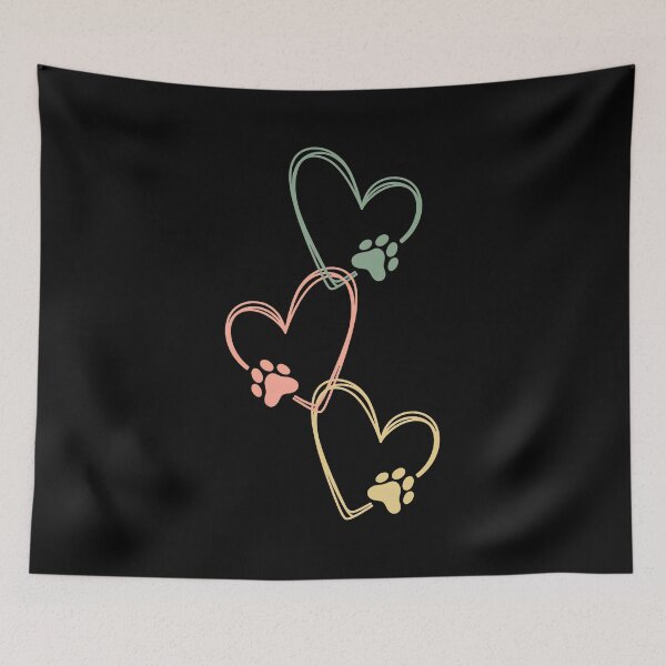 Item preview, Three Paw Print Hearts Outline Tee designed and sold by OlyvieArt.