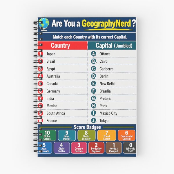 Item preview, Are you a Geography Nerd? designed and sold by QuizTshirts.