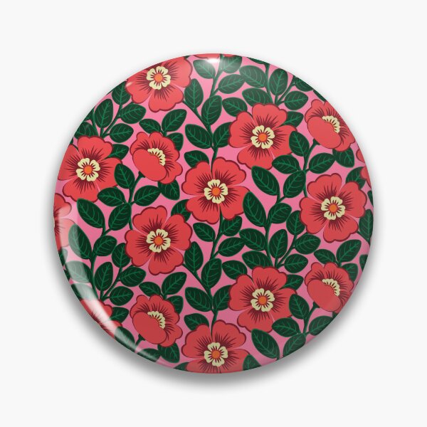 Item preview, Vibrant red flower blooms designed and sold by Jennifer Ladd.