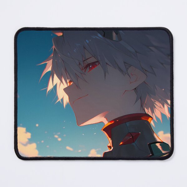 Item preview, Kaworu Nagisa Neon Genesis Evangelion Sunset Mecha Serenity designed and sold by TanglenRabbit.