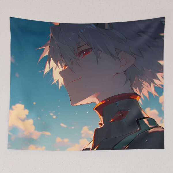 Item preview, Kaworu Nagisa Neon Genesis Evangelion Sunset Mecha Serenity designed and sold by TanglenRabbit.