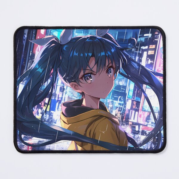 Item preview, Karen Araragi Bakemonogatari Neon City Rainy Night designed and sold by TanglenRabbit.
