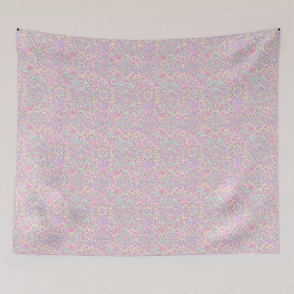 Item preview, Pastel fluorescent textile geometric pattern designed and sold by Aryabek.