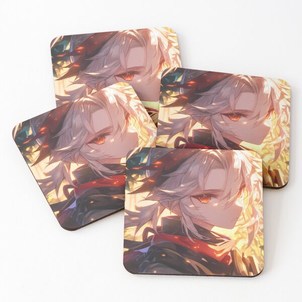 Item preview, Kazuha Genshin Impact Autumn Light Windblown Hair Red Scarf Calm designed and sold by TanglenRabbit.