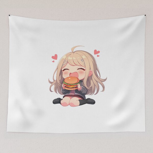 Item preview, Kaede Akamatsu Danganronpa Chibi Kawaii Burger Cheer designed and sold by earlobejerk.