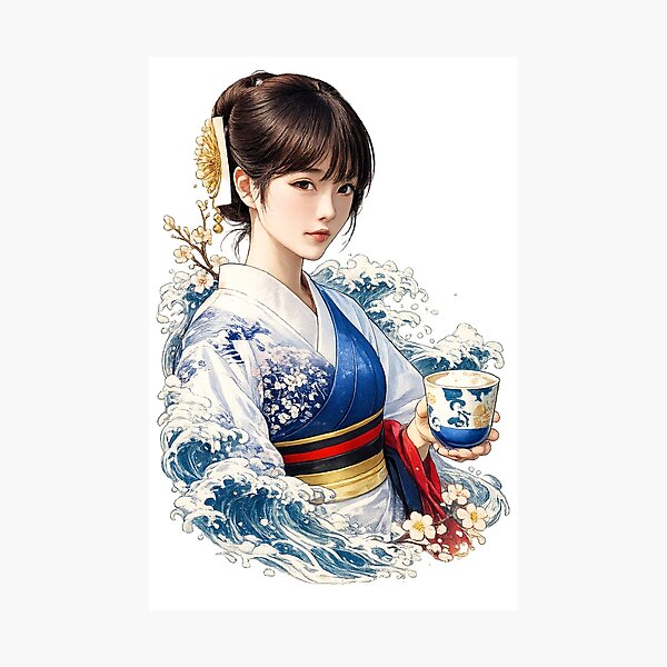 Artikelvorschau, Kimono-bekleidete Schönheit entworfen und verkauft von HD3284.