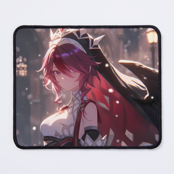 Item preview, Rosaria Genshin Impact Gothic Nun Crimson Hair Snowy Night Mood designed and sold by TanglenRabbit.