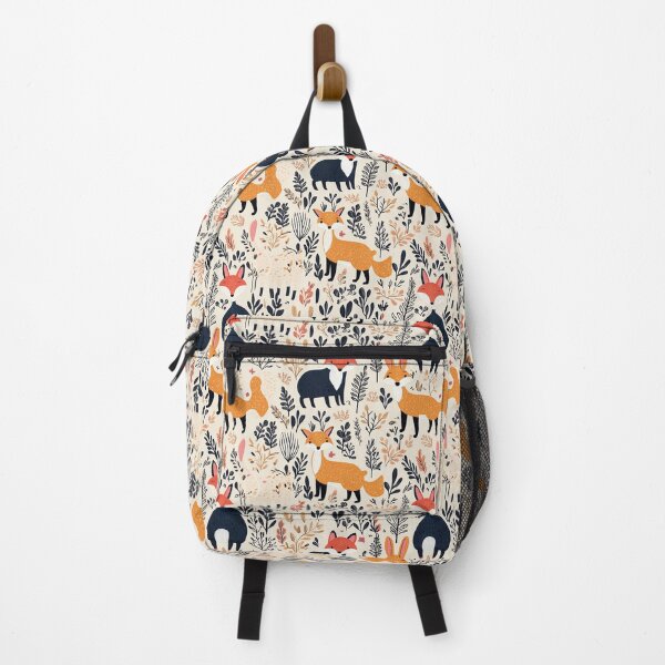 Item preview, Rustic Woodland Fox and Bunny Botanical Pattern designed and sold by Athena2520.