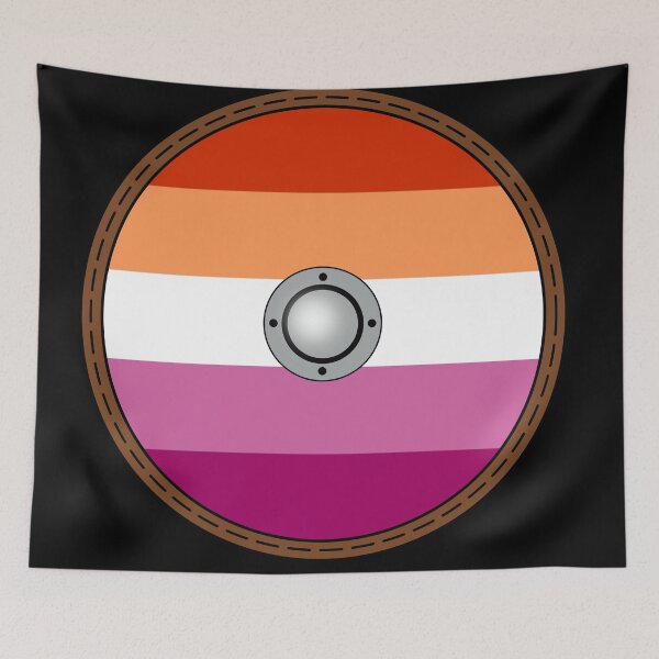 Item preview, Lesbian Viking Shield designed and sold by Tiwsarm.