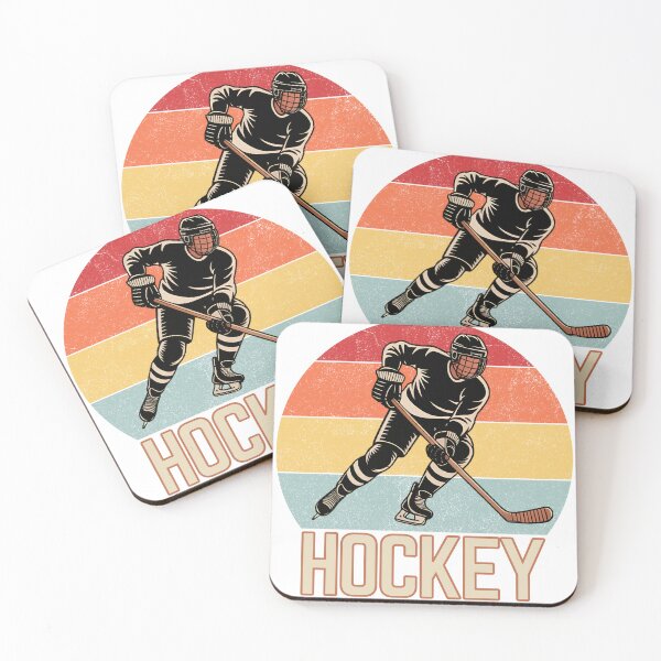 Item preview, Retro Hockey Player Vintage Sunset Sports Design designed and sold by WarFX Designs.