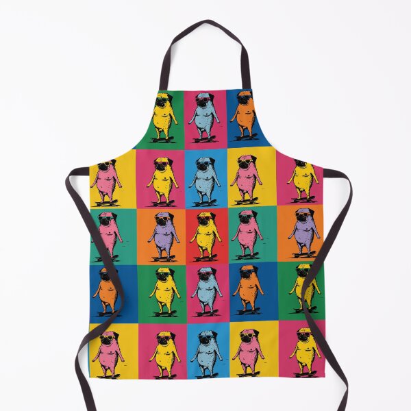 Item preview, Cheeky Naked Pugs on Skateboards Colorful Pop Art designed and sold by RamyGallery.