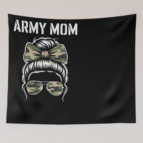Item preview, Army Mom Messy Bun designed and sold by elunyzexac.