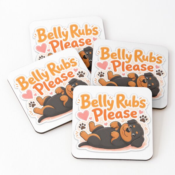 Item preview, Belly Rubs Please Cute Rottweiler  designed and sold by DrakeDogShop.