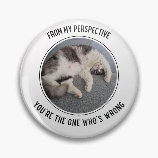 Item preview, From My Perspective You're the One Who's Wrong Fluffy Cat Upside Down designed and sold by Massara6.
