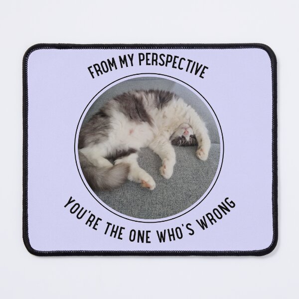 Item preview, From My Perspective You're the One Who's Wrong Fluffy Cat Upside Down designed and sold by Massara6.