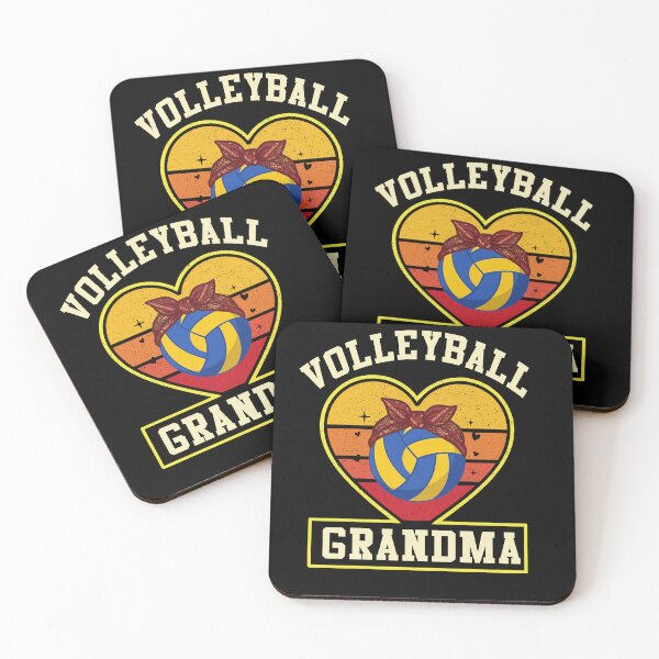 Item preview, Volleyball Grandma Retro Heart Bandana designed and sold by TinaMDedrick.