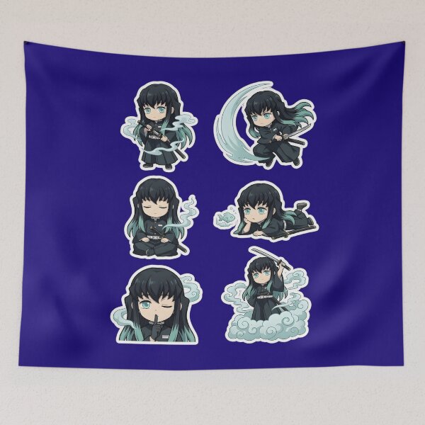 Item preview, Mist Hashira Muichiro Chibi Sticker Art designed and sold by Innova_Creations.