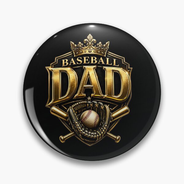 Artikelvorschau, Baseball Dad Gold Shield – King of the Diamond MVP-Logo entworfen und verkauft von Lozarux.