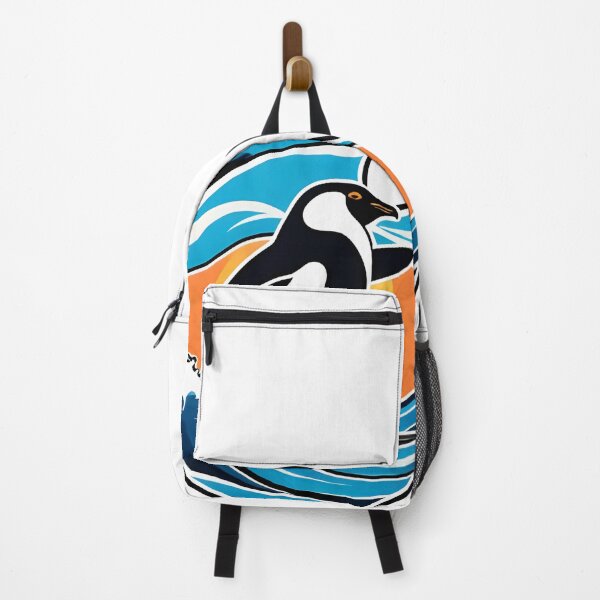 Item preview, Penguin Catching Waves designed and sold by Animals Doing Stuff.