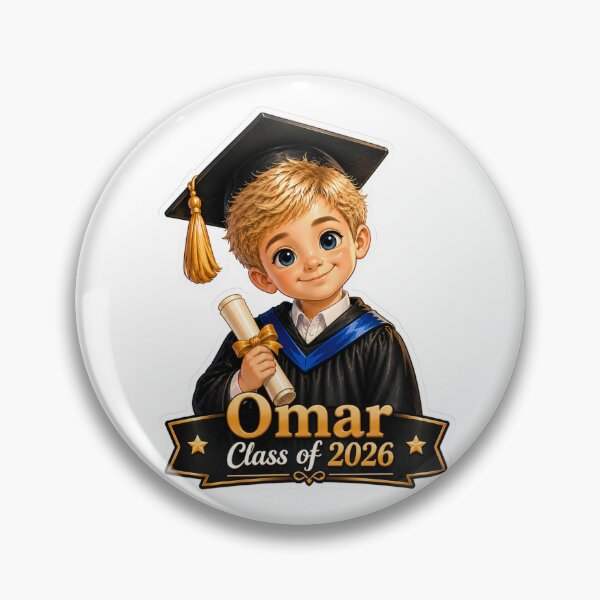 Item preview, Cute Kindergarten Graduation Boy Omar Class of 2026 Sticker designed and sold by JoyPopSticker.