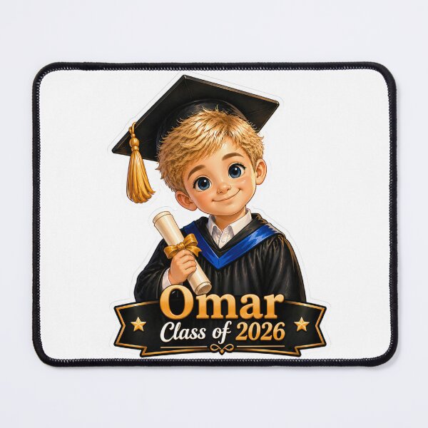 Item preview, Cute Kindergarten Graduation Boy Omar Class of 2026 Sticker designed and sold by JoyPopSticker.