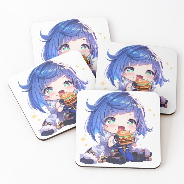 Item preview, Yelan Genshin Impact Chibi Burger Mood designed and sold by earlobejerk.