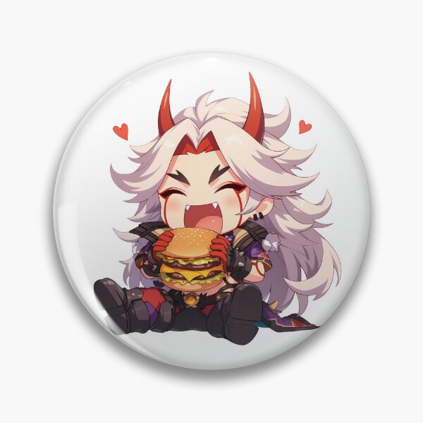 Item preview, Arataki Itto Genshin Impact Chibi Burger Chaos designed and sold by earlobejerk.
