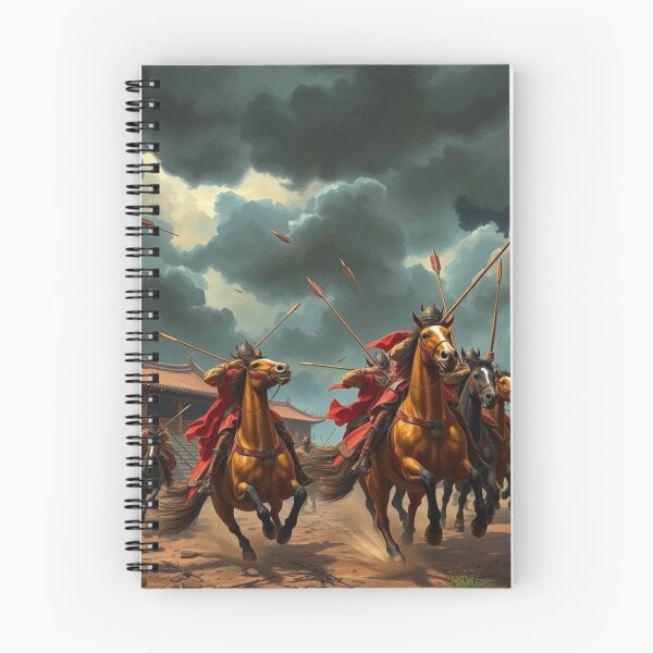 Item preview, Epic Mongol Warriors Charging Into Battle - Dramatic Historical Art designed and sold by EllDAV777.