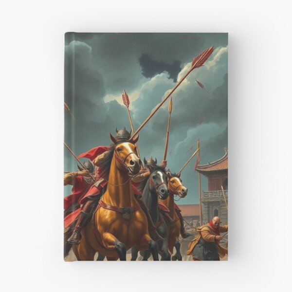 Item preview, Epic Mongol Warriors Charging Into Battle - Dramatic Historical Art designed and sold by EllDAV777.