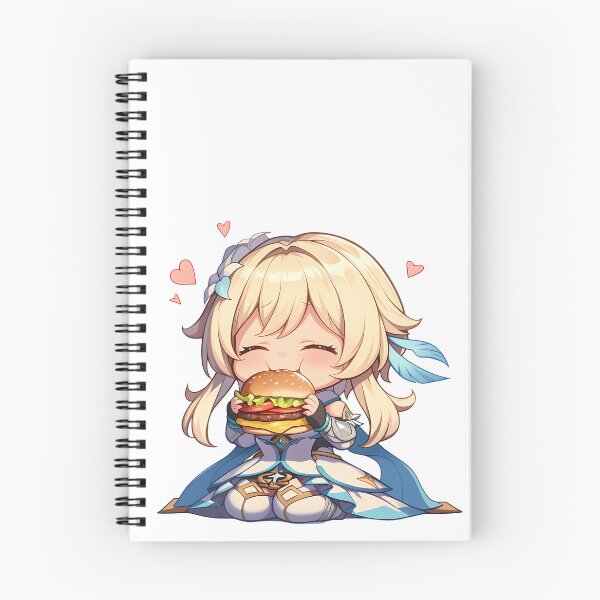 Item preview, Traveler Lumine Genshin Impact Chibi Burger Joy designed and sold by earlobejerk.