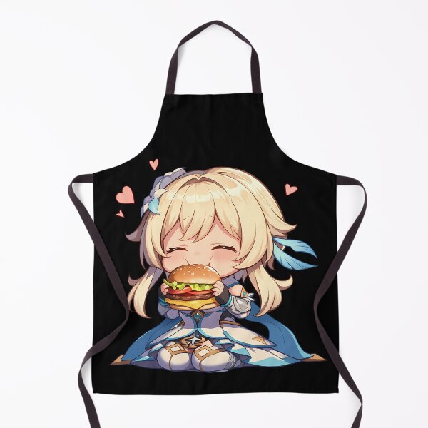 Item preview, Traveler Lumine Genshin Impact Chibi Burger Joy designed and sold by earlobejerk.