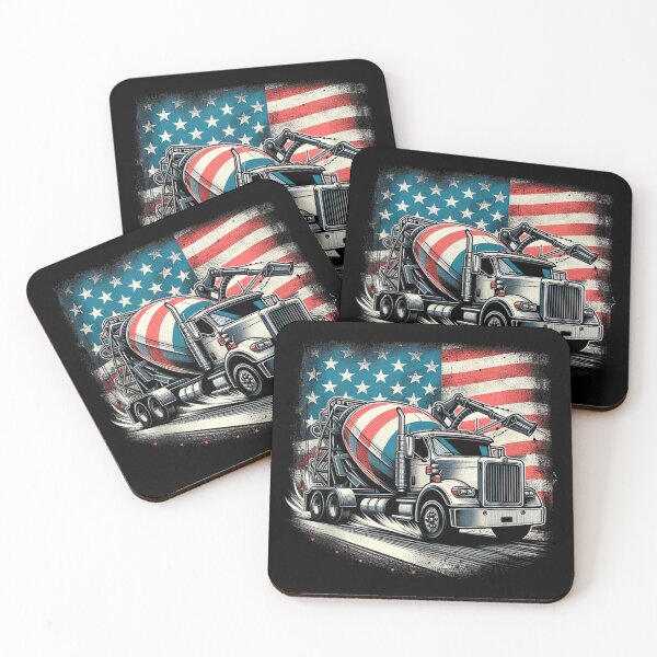 Item preview, Cement Mixer American Flag USA designed and sold by goombi-creative.