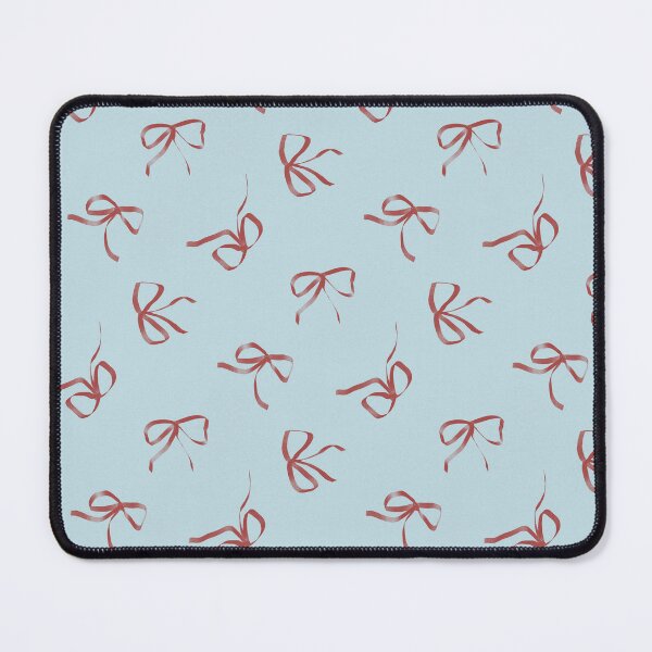 Item preview, Red Ribbon Bows Pastel Blue Coquette Aesthetic Balletcore Pattern designed and sold by studiomamabara.