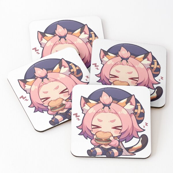 Item preview, Diona Genshin Impact Chibi Burger Nap designed and sold by earlobejerk.