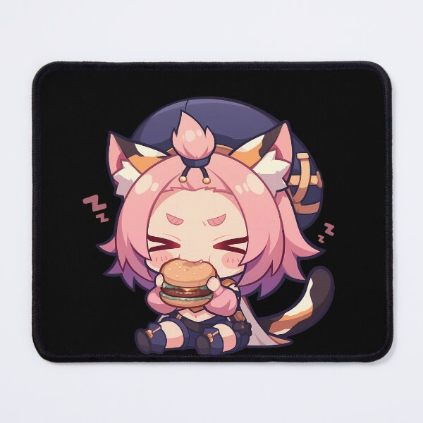 Item preview, Diona Genshin Impact Chibi Burger Nap designed and sold by earlobejerk.