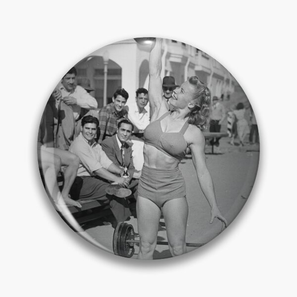 Item preview, Outlifting the Boys – Vintage 1940s Strongwoman Poster designed and sold by TeeKid.